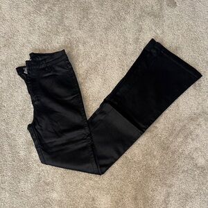 Faux Leather Hi-Rise Jeans